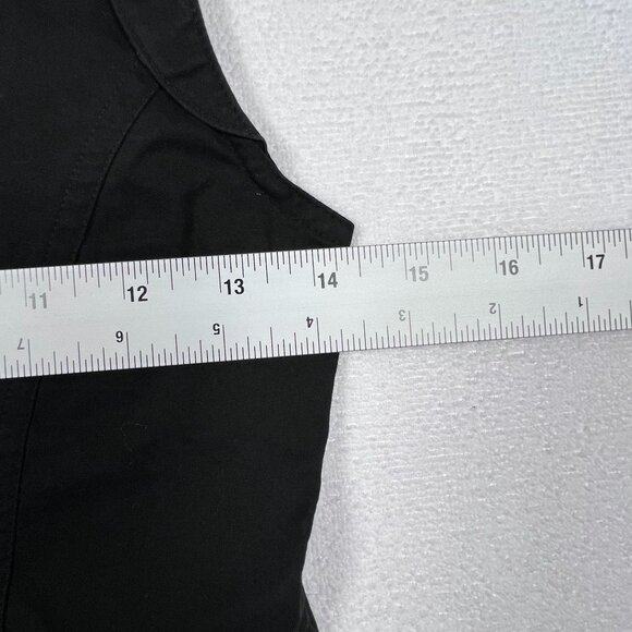 Express Design Studio Black XS Button Up Tank Top Collar Silver Buttons - Picture 8 of 10